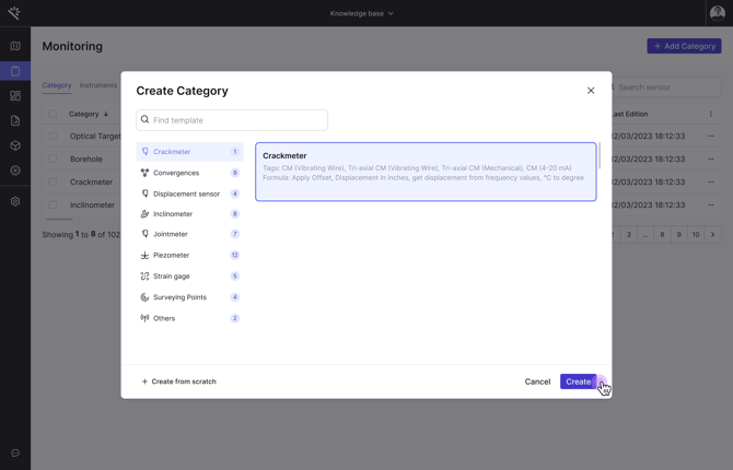 Category template-create from template