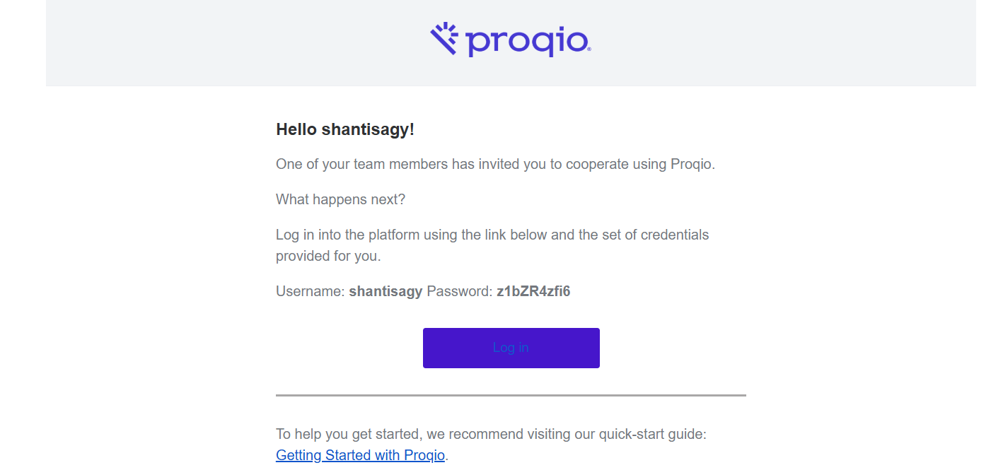 Logging Into Proqio For The First Time